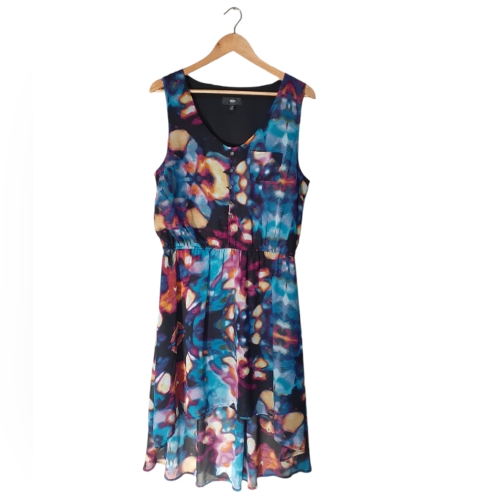 Massimo Women's High Low Sleeves Dress Multicolour Size XL